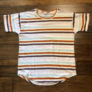 MADEWELL WHISPER COTTON CREWNECK TEE LENNIE STRIPE